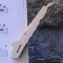 håndlavet massivt træ basklarinet score klip til musiker gaver
